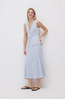 Reserved - Спідниця з додаванням віскози - світло-блакитний - 808IP-50X