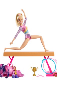 Игровой набор Barbie Я могу быть Тренировки по гимнастике, 10 элементов, от 3 лет (HRG52)