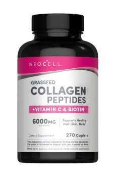 Супер коллаген с витамином C и биотином NeoCell Grassfed Collagen Peptides + Vitamin C & Biotin, 270 таблеток