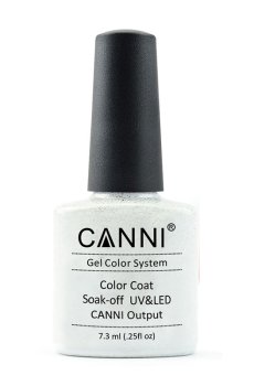 Уценка! Гель-лак для ногтей Canni Gel Color System Color Coat Soak-off UV&LED 005 Блестки светлое золото, 7.3 мл