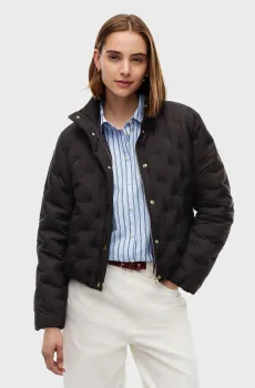 Женская черная куртка LW DOWN FLAG QUILT JACKET Черный XS Tommy Hilfiger WW0WW49855
