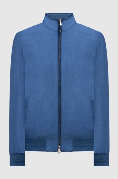 Синяя куртка из кашемира