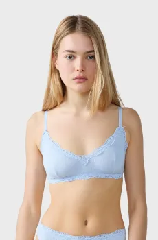 Женский голубой бюстгальтер с мягкой треугольной чашкой CHOUCHOUTTE Голубой M Etam 6553696