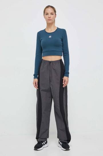 Лонгслив adidas Originals женский цвет бирюзовый Лонгслив adidas Originals женский цвет бирюзовый