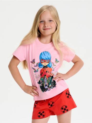 Піжамний комплект із двох предметів Miraculous - пастельний рожевий Піжамний комплект із двох предметів Miraculous - пастельний рожевий