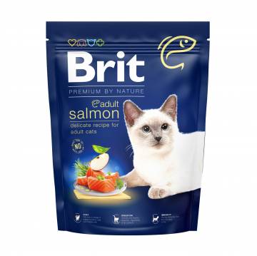 Сухой корм для кошек Brit Premium by Nature Cat Adult с лососем, 300 г