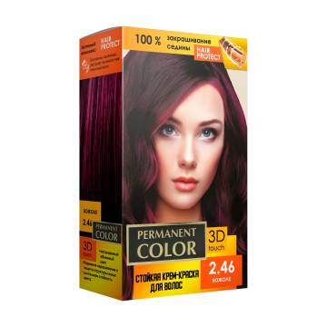 Стойкая крем-краска для волос Permanent Color с окислителем, 2.46 Божоле, 120 мл Стойкая крем-краска для волос Permanent Color с окислителем, 2.46 Божоле, 120 мл
