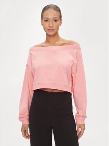 Tommy Jeans Світшот DW0DW17956 Рожевий Cropped Fit Tommy Jeans Світшот DW0DW17956 Рожевий Cropped Fit