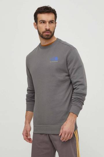 Хлопковая кофта The North Face мужская цвет серый с принтом NF0A87EU0UZ1 Хлопковая кофта The North Face мужская цвет серый с принтом NF0A87EU0UZ1