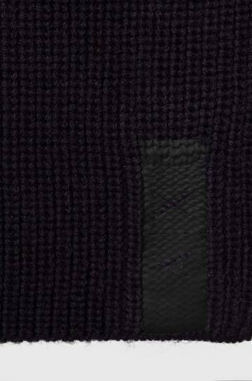 Шарф с примесью шерсти Armani Exchange цвет синий однотонный Шарф с примесью шерсти Armani Exchange цвет синий однотонный