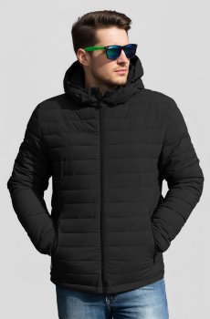 Мужская черная демисезонная куртка SB-25220-black