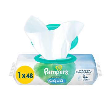 Влажные салфетки Pampers Harmonie Aqua Baby Wipes, 48 шт Влажные салфетки Pampers Harmonie Aqua Baby Wipes, 48 шт