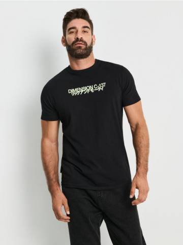 Футболка з принтом на спині Rick & Morty - чорний