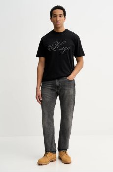 Хлопковая футболка HUGO Dalent