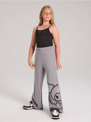 Штани wide leg Hello Kitty - середньо-сірий Штани wide leg Hello Kitty - середньо-сірий