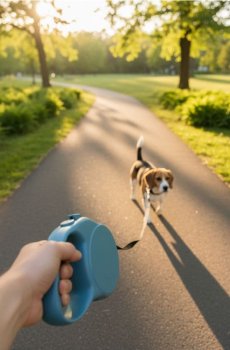 Повідець для собаки - блакитний