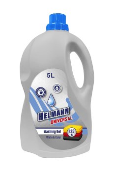 Жидкое средство для стирки Helmann Universal для белых и цветных вещей, 125 стирок, 5 л