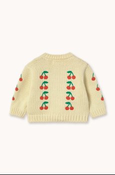 Детский хлопковый кардиган Tinycottons MINI CHERRIES KNITTED BABY CARDIGAN