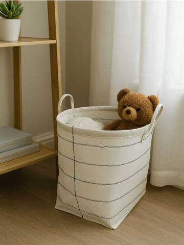Кошик для білизни - кремовий