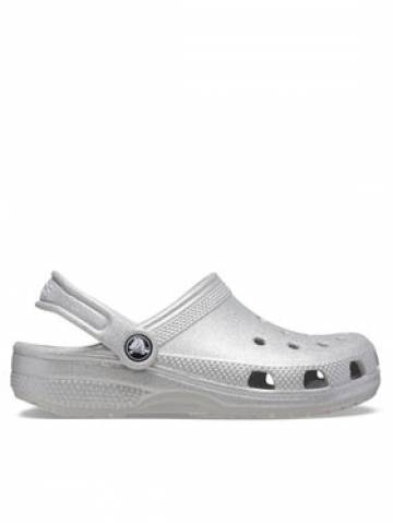 Crocs Шльопанці Classic Glitter Kids Clog T 206992 Срібний Crocs Шльопанці Classic Glitter Kids Clog T 206992 Срібний