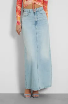 Женская голубая джинсовая юбка Голубой 26 Guess W4GD53.D5B66;SEAD