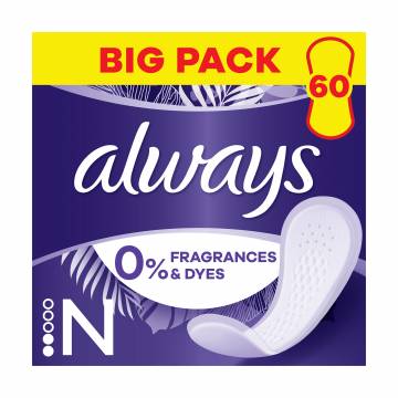 Ежедневные прокладки Always Daily Fresh Normal Без запаха, 60 шт Ежедневные прокладки Always Daily Fresh Normal Без запаха, 60 шт