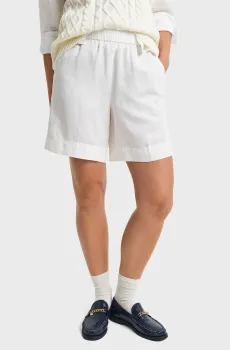 Женские белые льняные шорты REL LINEN BLEND Белый 36 Gant 4020116