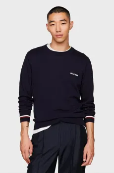 Мужской темно-синий джемпер GLOBAL STRIPE CREW NK Синий L Tommy Hilfiger MW0MW33502
