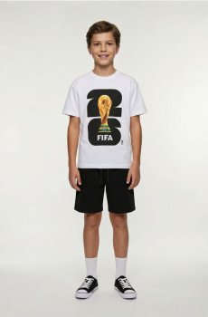Бавовняна футболка з принтом FIFA World Cup - білий