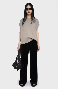 Женский серый шерстяной джемпер Darcy Серый M-L ZADIG&VOLTAIRE KWSW02814_AVOINE