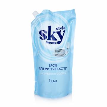 Средство для мытья посуды Sky Style с эффектом соды, 1 л (дойпак) Средство для мытья посуды Sky Style с эффектом соды, 1 л (дойпак)