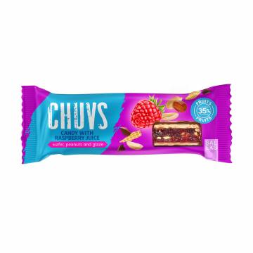 Конфета Chuvs с яблочным пюре, малиновым соком и жареным арахисом, 30 г Конфета Chuvs с яблочным пюре, малиновым соком и жареным арахисом, 30 г