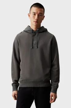 Мужское серое худи WASHED MONOLOGO HOODIE Серый XXL Calvin Klein Jeans J30J325633