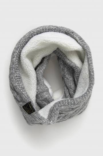 Снуд с примесью шерсти Superdry цвет серый меланж