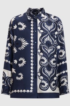 Синяя блуза WKDLASTRA из шелка