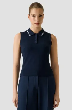 Женское темно-синее поло Синий XS Guess V6GP03.K2958;A71W