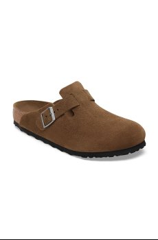Замшевые шлепанцы Birkenstock Boston