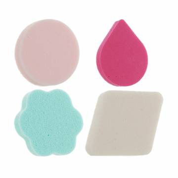 Спонж косметический Zauber фигурный, 4 шт (S-106)