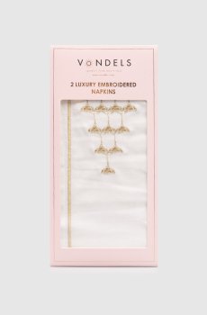 Набор белых сервировочных салфеток CHAMPAGNE TOWER с льном