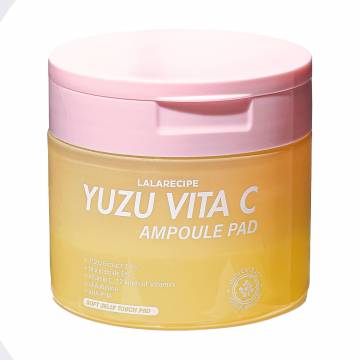 Осветляющие пады для лица Lalarecipe Yuzu Vita C Ampoule Pad с экстрактом юдзу и витамином С, 150 мл, 80 шт