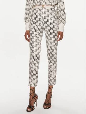 Elisabetta Franchi Штани з тканини PA-S14-41E2-V320 Écru Slim Fit Elisabetta Franchi Штани з тканини PA-S14-41E2-V320 Écru Slim Fit