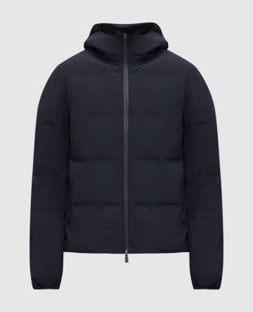 Синяя пуховая куртка