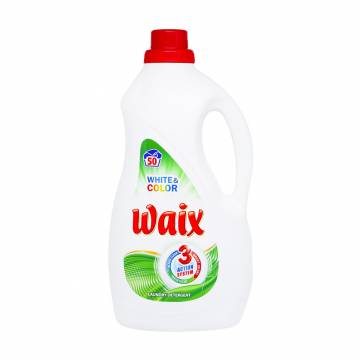 Средство для стирки WAIX White & Color для белых и цветных вещей, 50 стирок, 3 л Средство для стирки WAIX White & Color для белых и цветных вещей, 50 стирок, 3 л