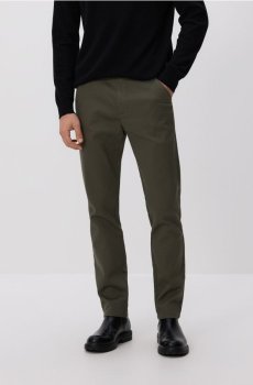 Reserved - Штани-чиноси приталеного крою - пильно-зелений - 516GC-97X