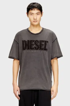 Мужская темно-серая футболка T-RAWBOXT Серый M Diesel A21041 0KMAH