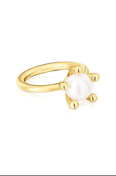 Серебряное кольцо с позолотой Tous 12