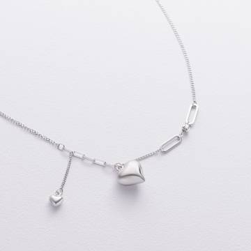 Серебряное колье "Сердечко" 181329 Серебряное колье "Сердечко" 181329