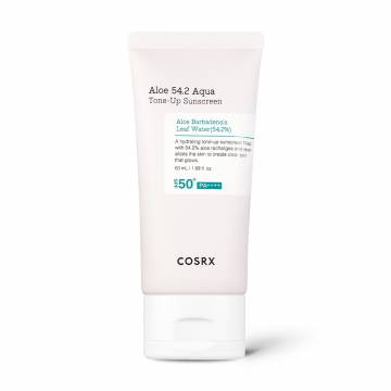 Увлажняющий солнцезащитный крем для лица CosRX Aloe 54.2 Aqua Tone-Up Sunscreen, SPF 50+ PA++++, 50 мл Увлажняющий солнцезащитный крем для лица CosRX Aloe 54.2 Aqua Tone-Up Sunscreen, SPF 50+ PA++++, 50 мл