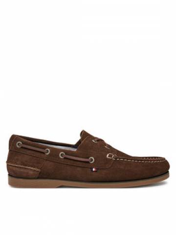 Tommy Hilfiger Туфлі Th Boat Shoe Core Suede FM0FM05387 Коричневий