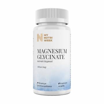 Магний глицинат My Nutri Week Magnesium Glycinate, 350 мг, 60 капсул Магний глицинат My Nutri Week Magnesium Glycinate, 350 мг, 60 капсул